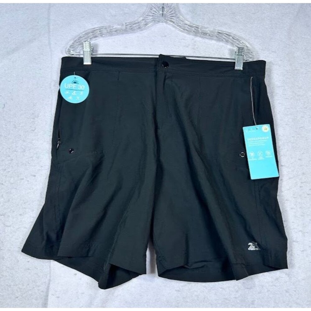 Zero Xposur Swim Trunks Mens XL Black Boardshorts Surf Swimwear UPF 30 NWT